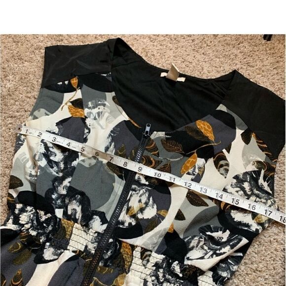 BAR III Floral Zip Front Mini Dress M - Picture 9 of 12